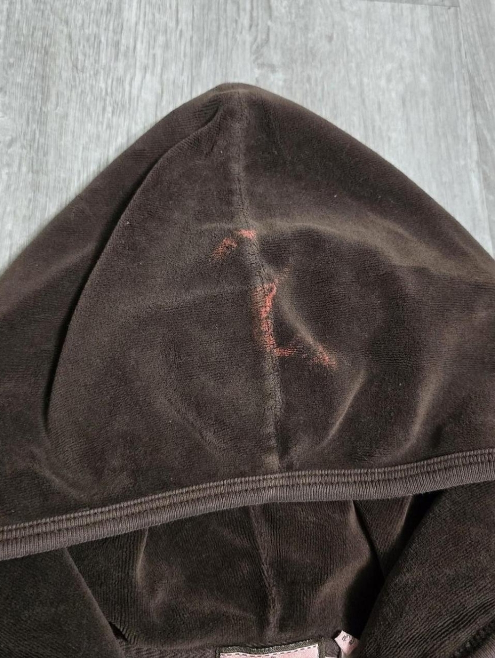 Vintage Y2K Juicy Couture Brown Velour Velvet Tracksuit Set Flared Medium - Picture 4 of 7